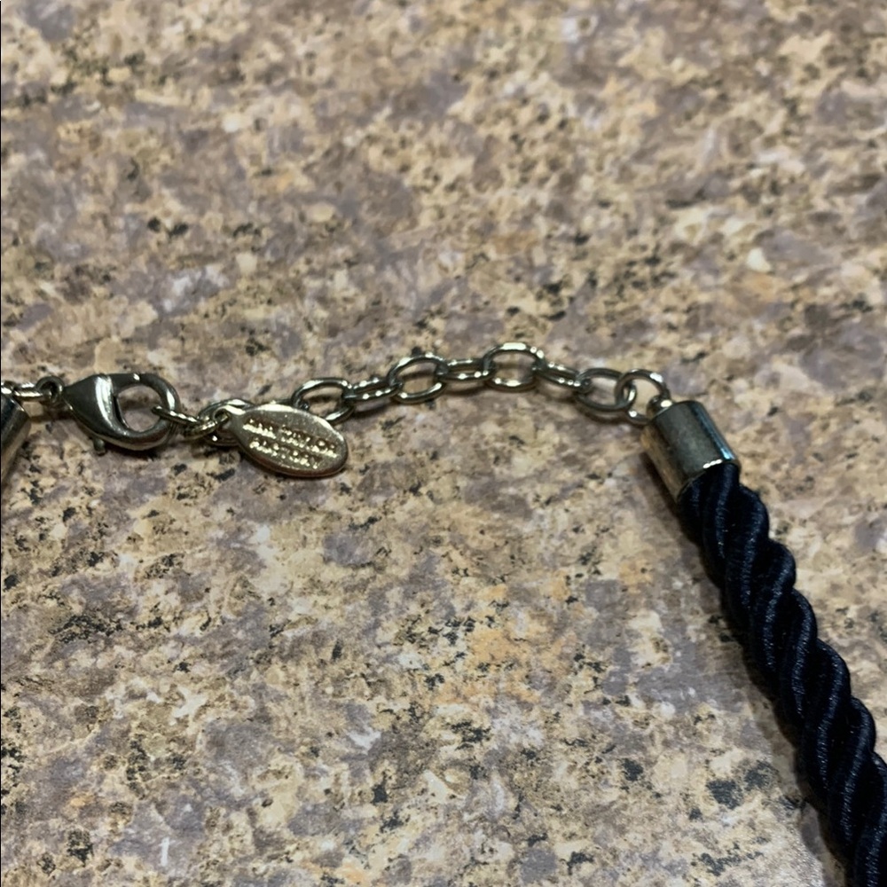Ann Taylor Factory Gold and Blue Statement Necklace - Picture 3 of 3